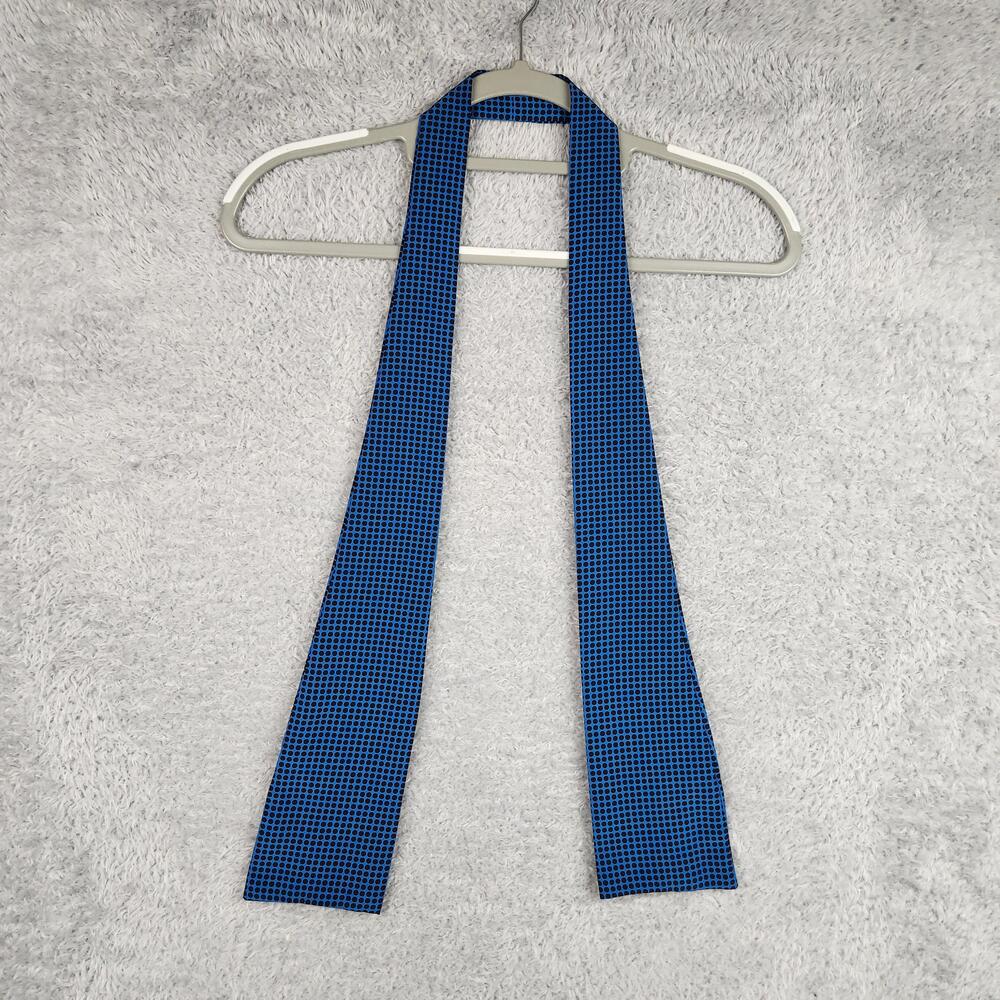 Vintage Polka Dot Necktie Womens One Size Blue Woven Classic Tie Formal Office